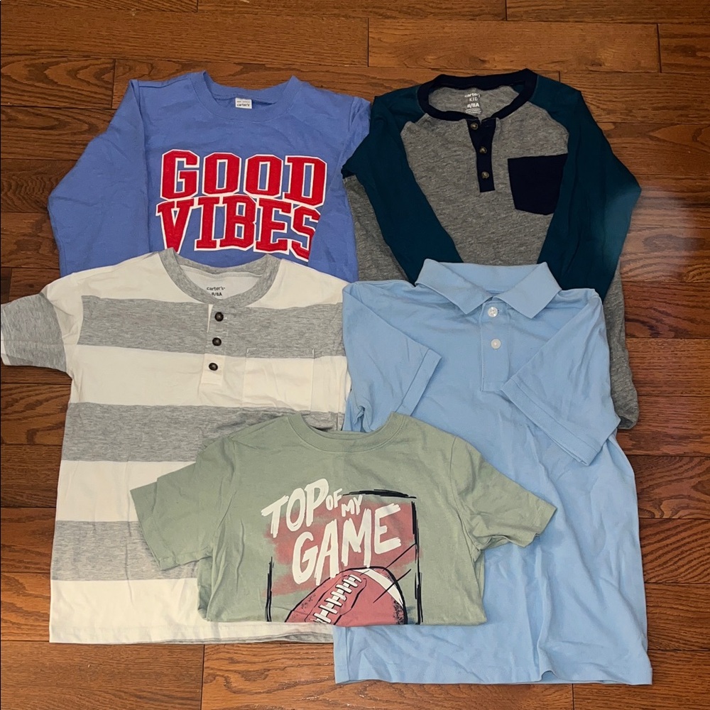 Carter's Blue and Green Long Sleeve Tee